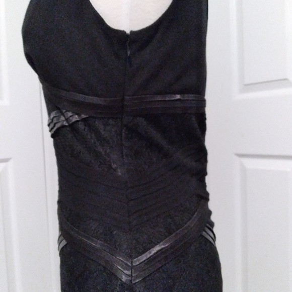 NWT Mesmerize Sleeveless Black Lace Satin Party Wedding Cocktail Dress Size Med - Picture 7 of 13